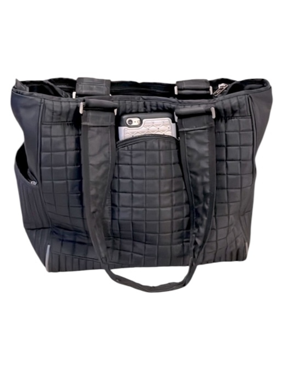 Lug Black Quilted Two Handle Tote Bag Carry On Luggage